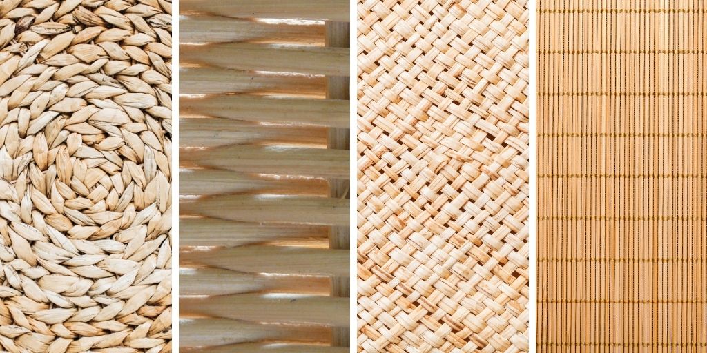 What is the difference between rattan, raffia, bamboo and wicker