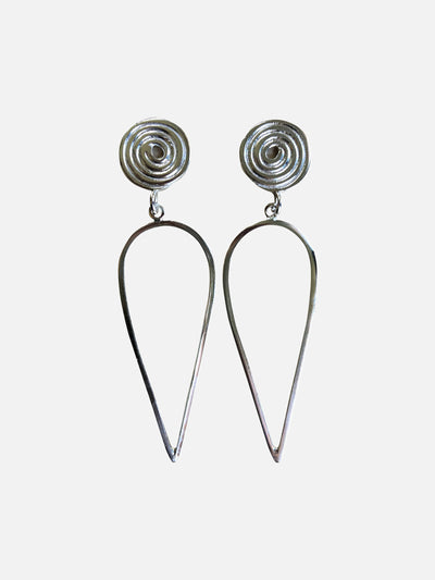 Boucles d'oreilles pendantes - Spiral (argent 925 recyclé) - Image 1
