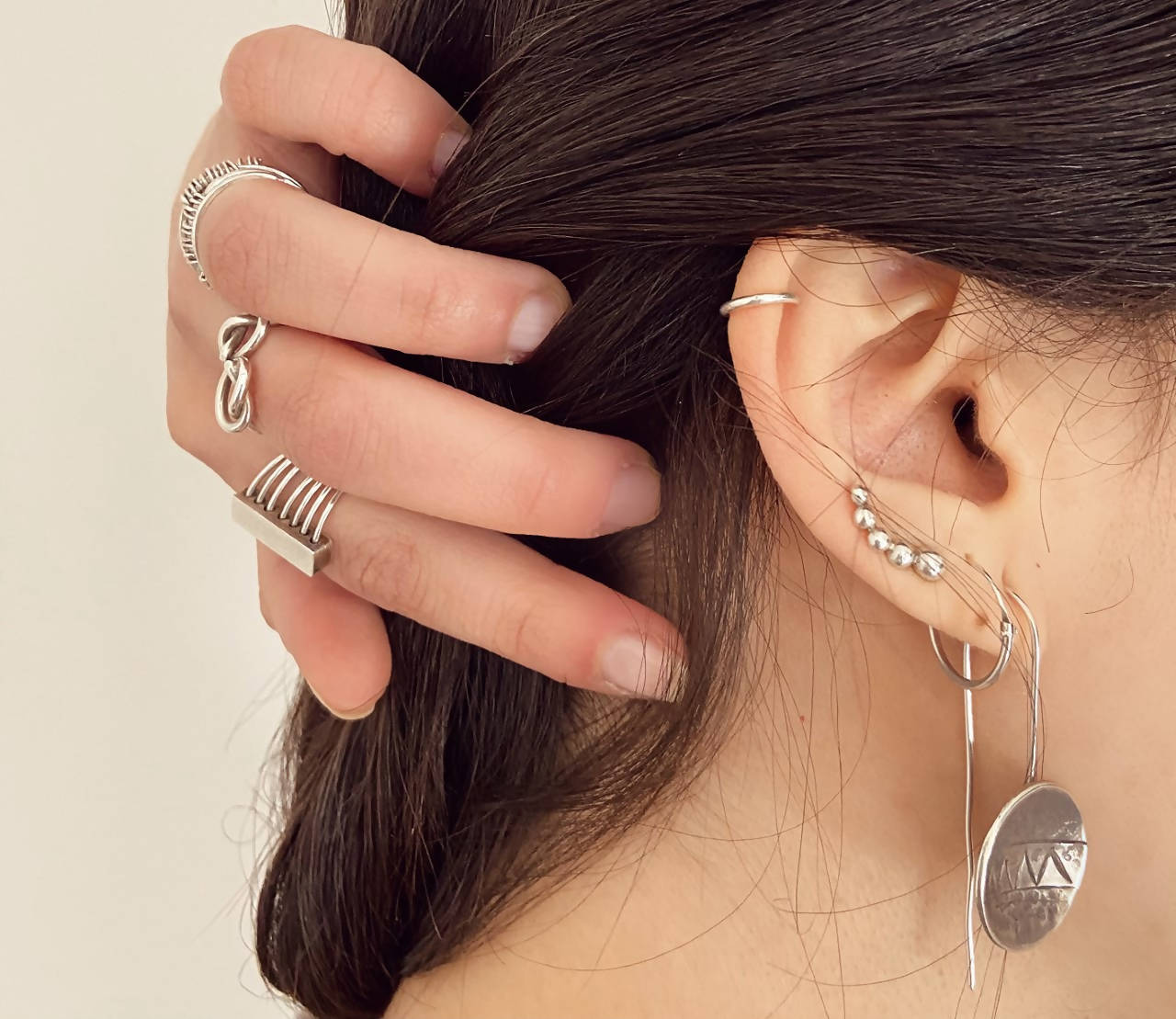 Boucles d'oreilles pendantes - LUNA - Image 2