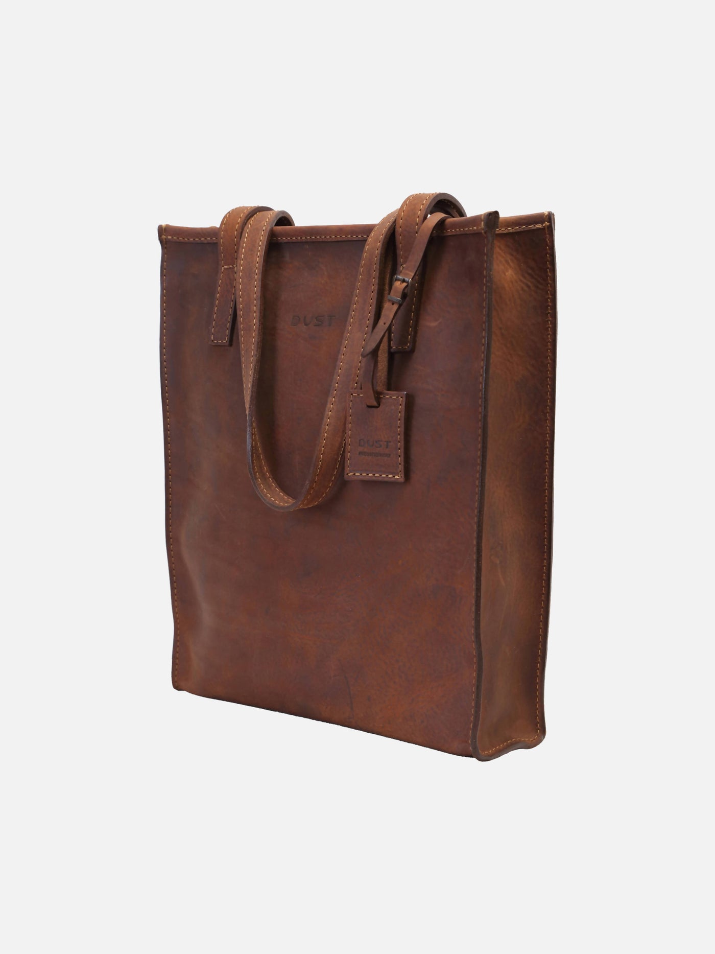 Tote bag en cuir marron vintage - Mod 105 - Image 1