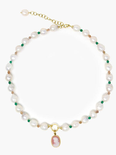 Little Lovelies Collier Perles Avec Camée Rose - Image 1