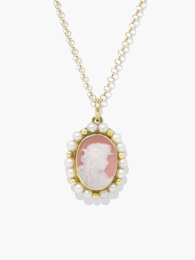 Little Lovelies Collier Camée Rose Et Perles - Image 1